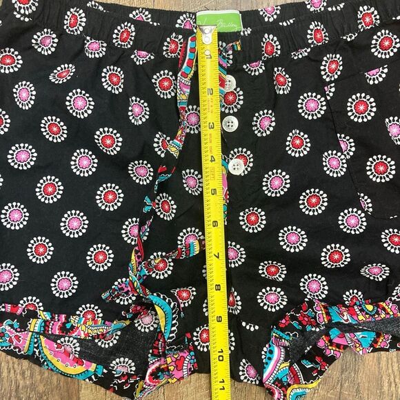 Vera Bradley‎ Loungewear Sleepwear Black Shorts 100% Cotton Abstract Floral sz S - Picture 7 of 10